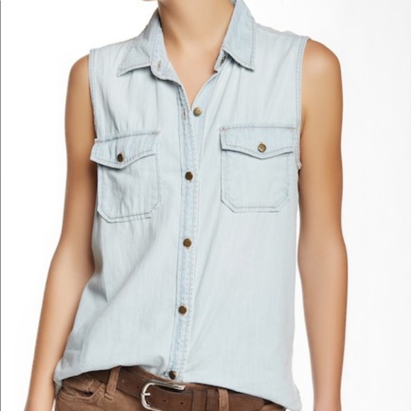 Current/Elliott Tops - Current Elliott Sleeveless Perfect Shirt
